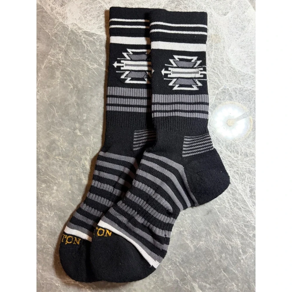 Pendleton | Westerley Crew Socks Geometric Knit | L || Black Grey|